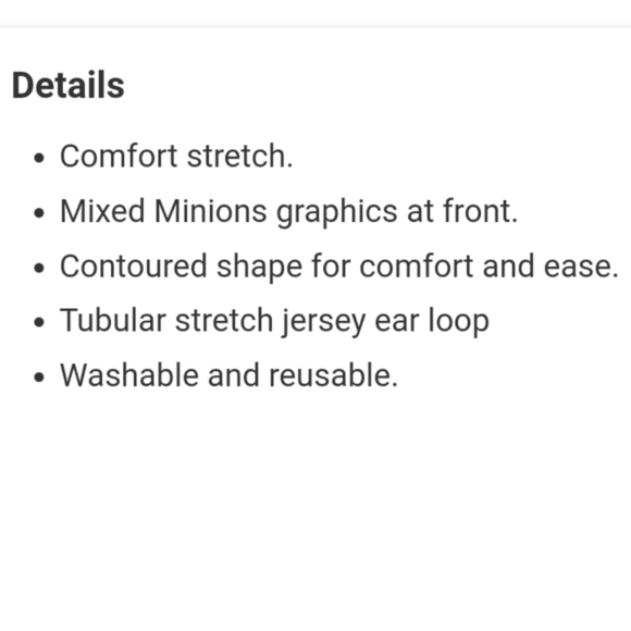 Kids Minions Face Mask (3 pack) NWT - Picture 9 of 12